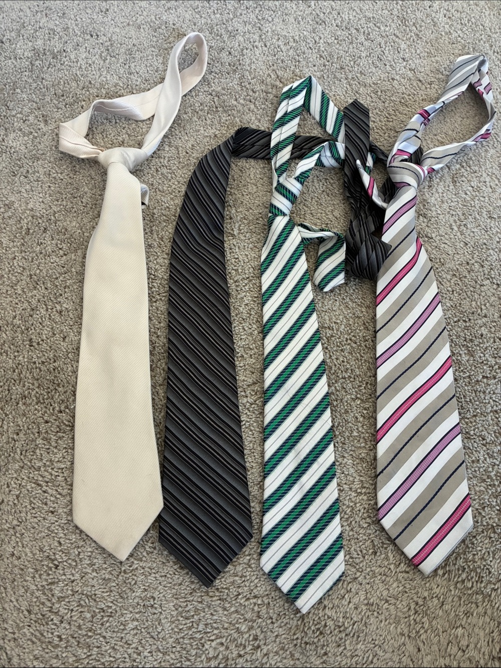 Men's Striped and Solid Neckties - Assorted Colors